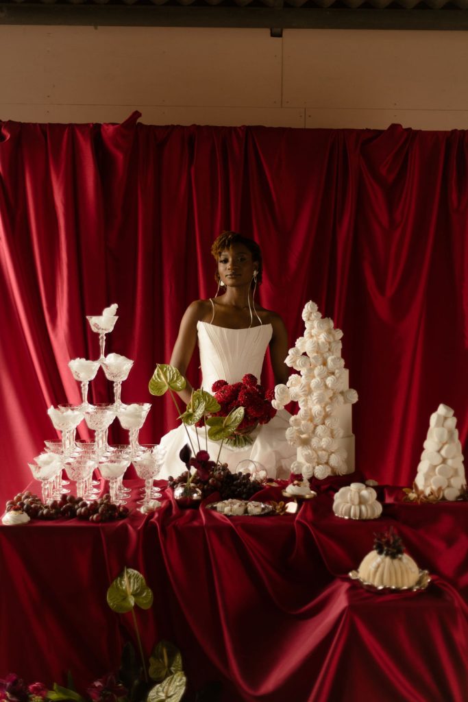 Editorial luxury wedding cake by The Orchid Kitchen