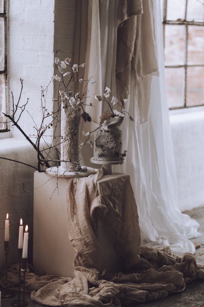 Editorial luxury wedding cake by The Orchid Kitchen